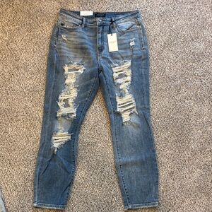 Judy BlueDistressed Blue Jeans